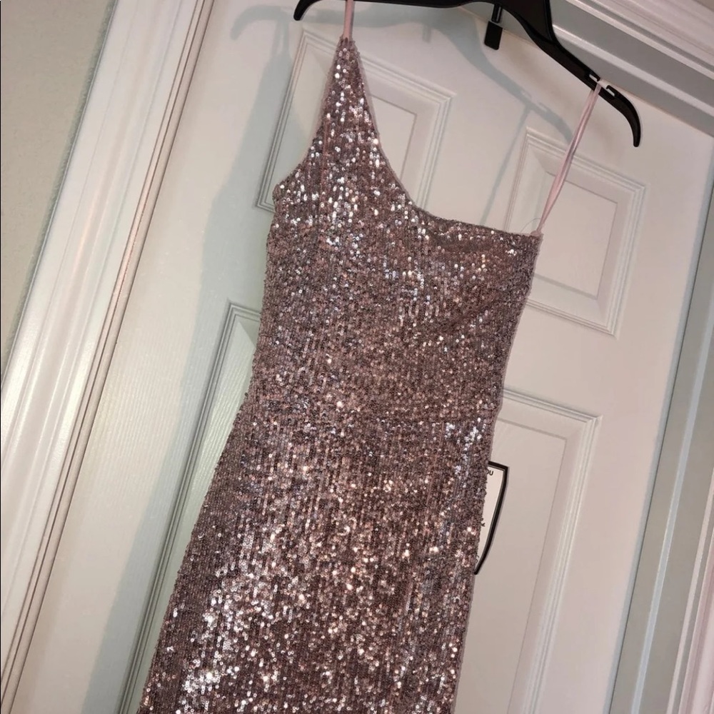 Sequin mermaid dress with slit